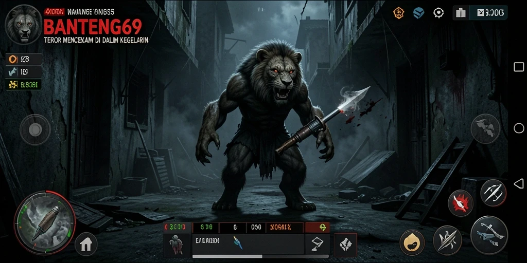 Tangkapan layar menampilkan suasana gameplay kengerian yang mencekam.