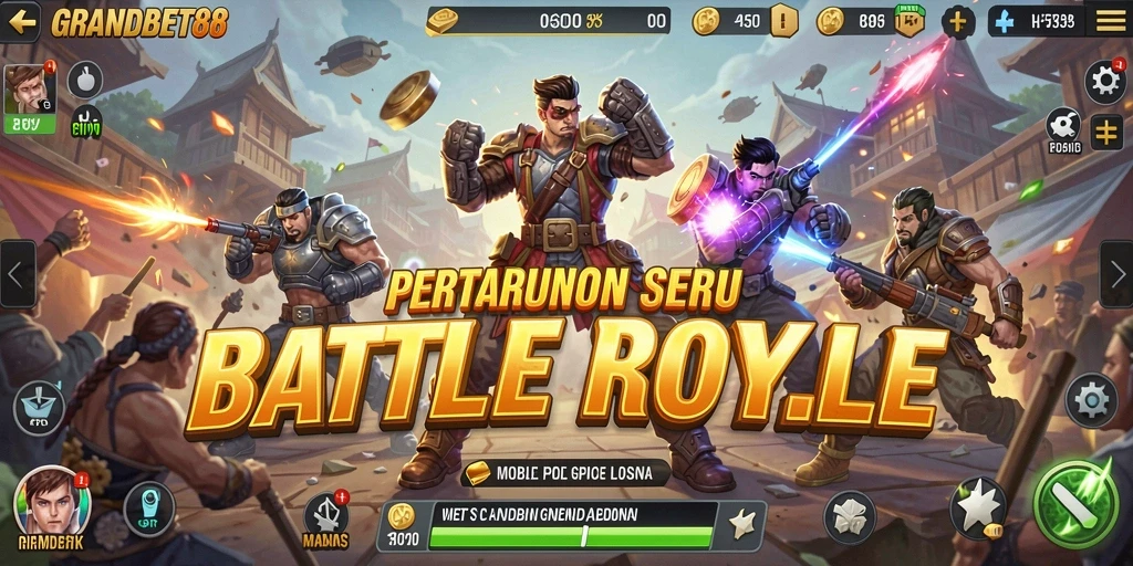 Gameplay seru dalam pertempuran Battle Royale di GRANDBET88.