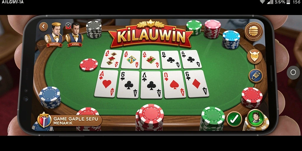 Screenshot gameplay KILAUWIN menampilkan aksi seru bermain Gaple.