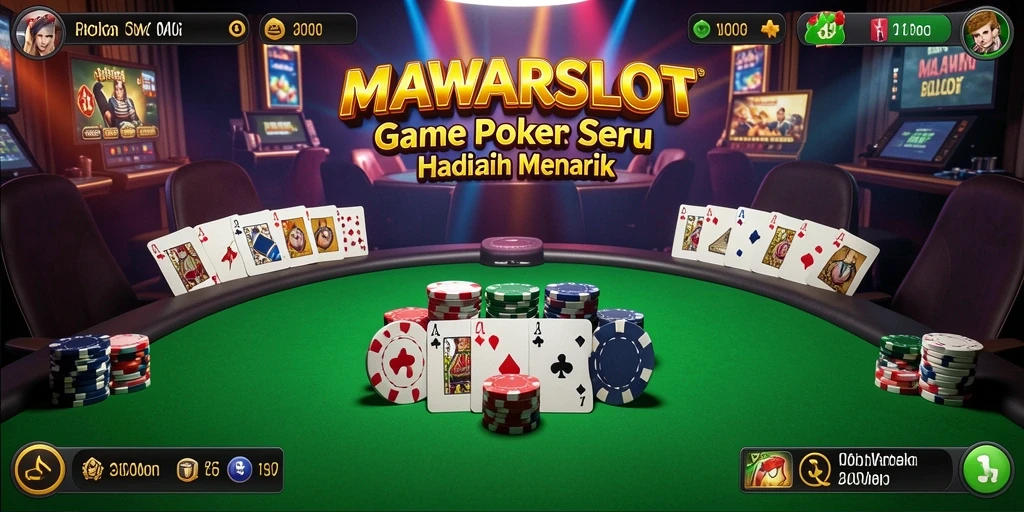 Tampilan gameplay Poker di MAWARSLOT yang menarik dan seru.