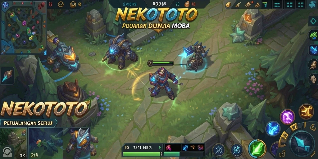 Tangkapan layar menunjukkan aksi intens dalam pertarungan di NEKOTOTO.