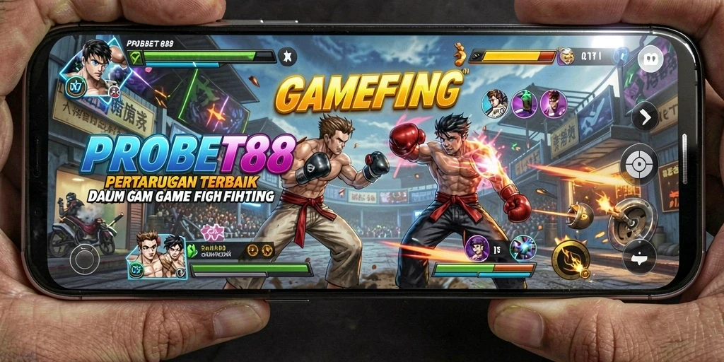 Screenshot PROBET88 menampilkan aksi pertempuran epik.