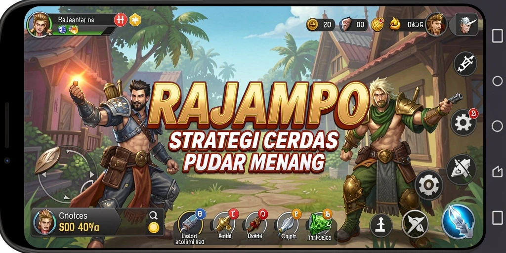 Tampilan gameplay intens di RAJAMPO yang menantang strategi