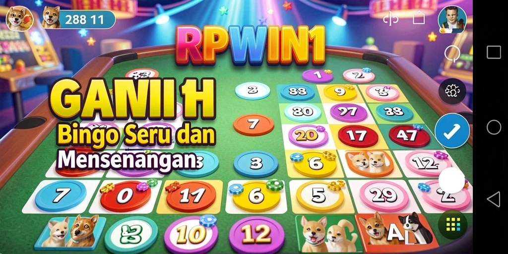 Tampilan seru gameplay Bingo di RPWIN1 dengan interaksi pengguna.