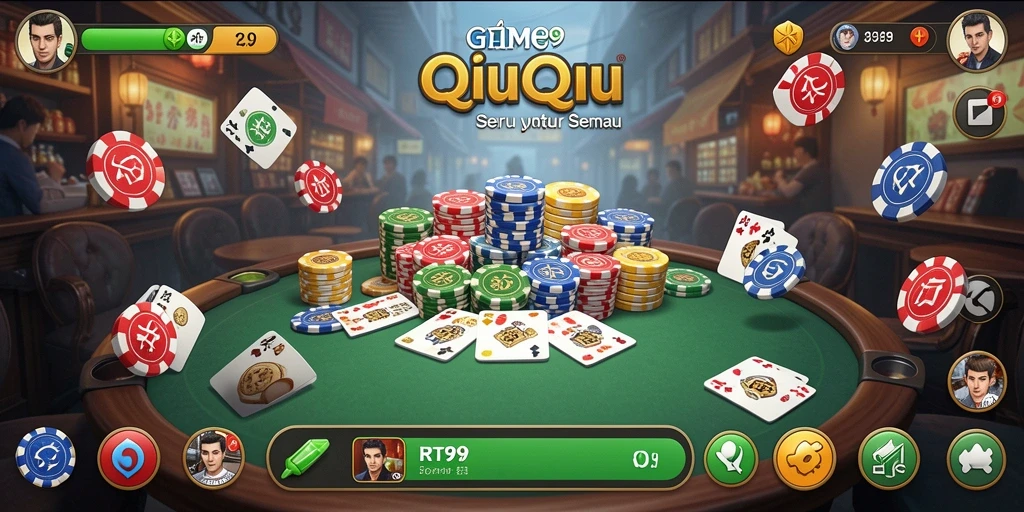 Screenshot gameplay RT99 menampilkan aksi QiuQiu yang seru.