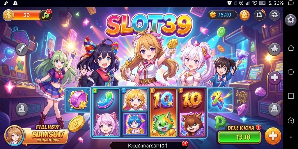 Tampilan menarik dari gameplay SLOT39 dengan karakter anime yang dinamis.