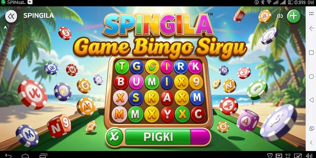 Tampilan menarik dari gameplay Bingo SPINGILA yang seru.
