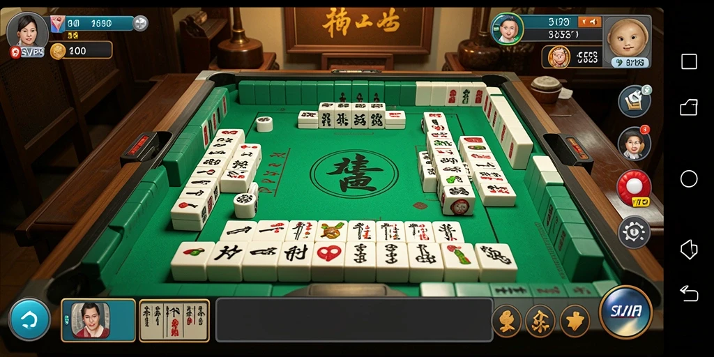 Tampilan menarik dari gameplay SVIP8 yang menampilkan tile Mahjong.