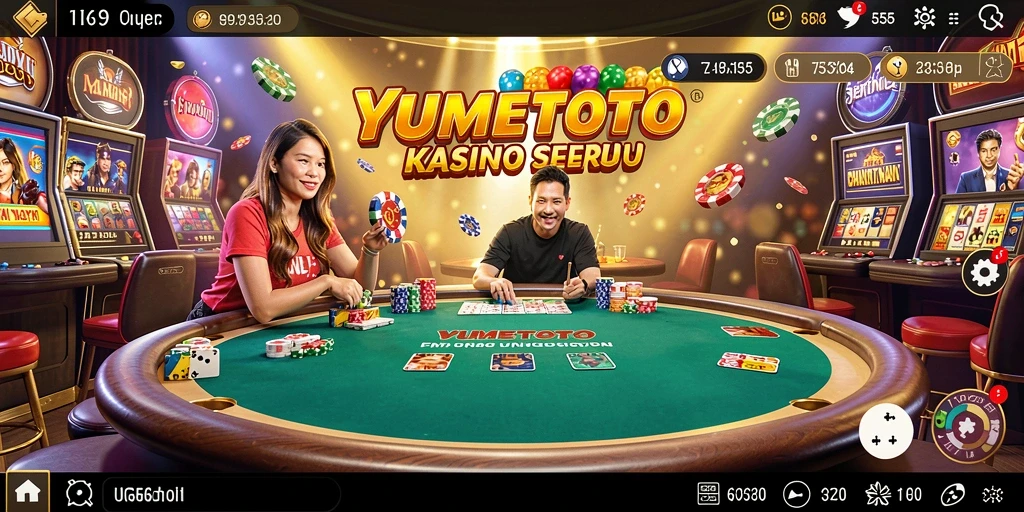 Tampilan menarik saat bermain YUMETOTO dengan grafis kasino yang memukau.